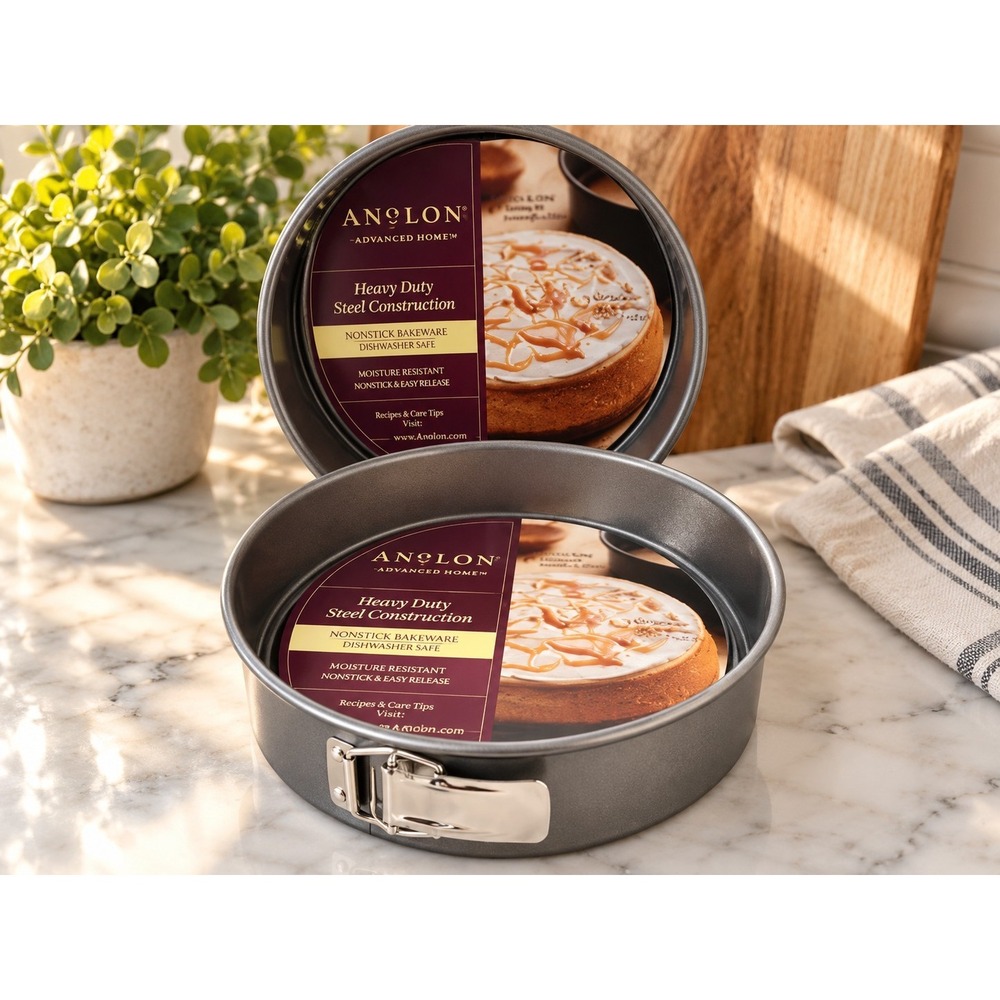 Anolon Advanced Set of 2 Springform 9" Pans Nonstick Steel Cheesecake Bakeware